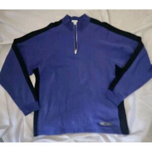 GAP TECH VINTAGE 1/4 ZIP SWEATSHIRT MENS SIZE XL BLUE‎ PURPLE BLACK COTTON EUC!